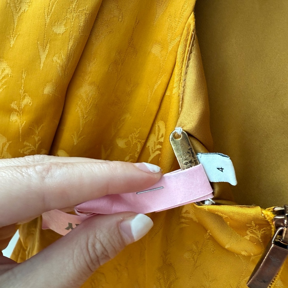 Johanna Ortiz Mustard Long Sleeve Dress - Picture 5 of 6